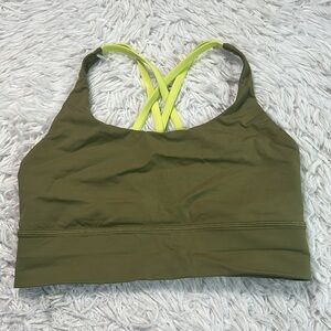 Lululemon Energy Bra Long Line *Medium Support, B-D Cup Vista Green